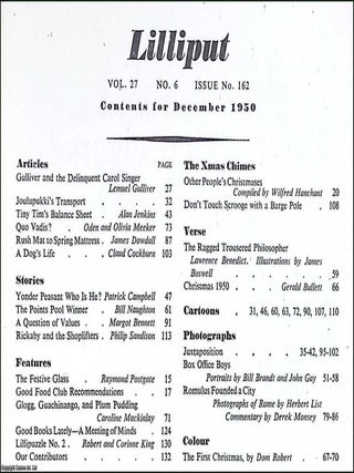 Lilliput Magazine. December 1950. Vol.27 no.6 Issue no.162. Bill Naughton story, Bill Brandt photographs, and other pieces.