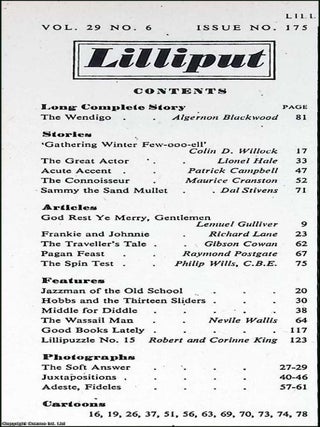 Lilliput Magazine. December-January 1952. Vol.29 no.6 Issue no.175. Ronald Searle drawings, Edward Ardizzone illustrations, Mervyn Peake illustrations, Algernon Blackwood story, and other pieces.