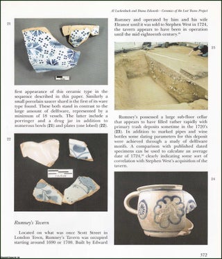 Item #513628 Ceramics of the Lost Towns Project : 17th and early 18th Century Wares from...