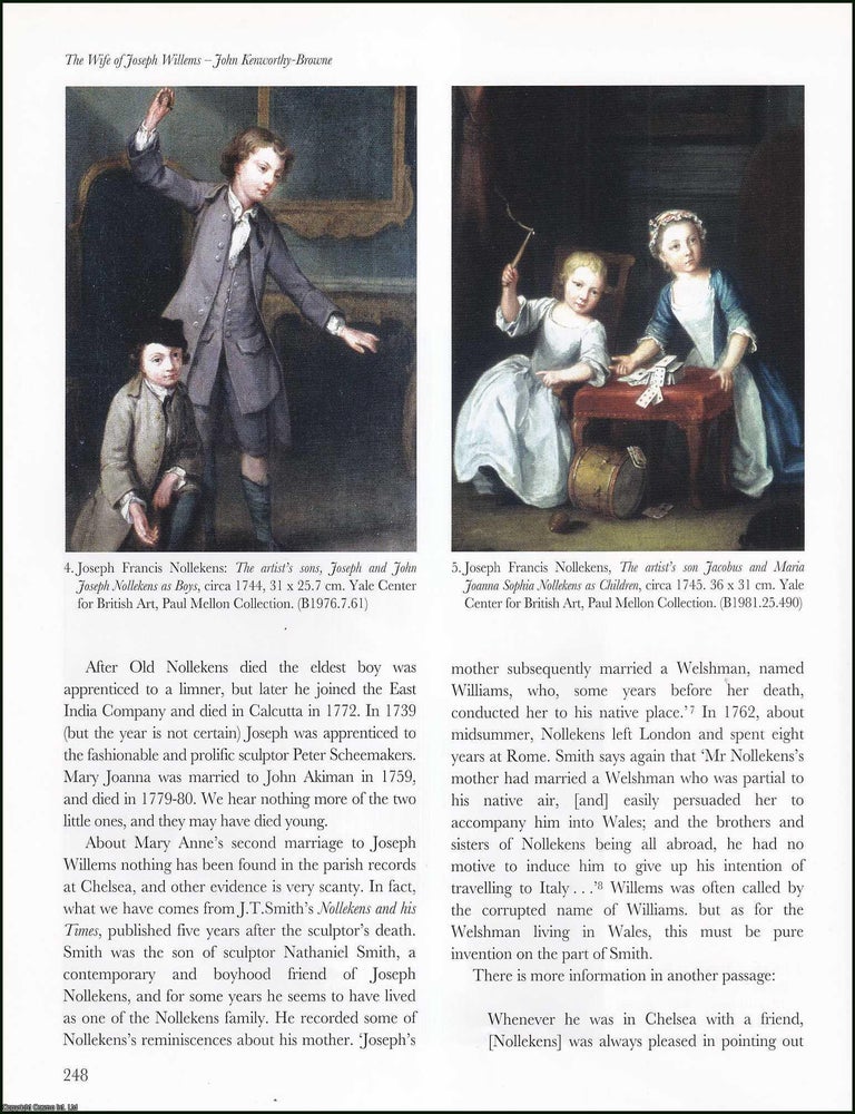 Item #513633 The Wife of Joseph Willems : Mary Ann Nollekens (nee Lesac). An original article...