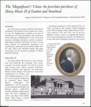 Item #513702 The Porcelain Purchases of Henry Hoare II of London and Stourhead : The...