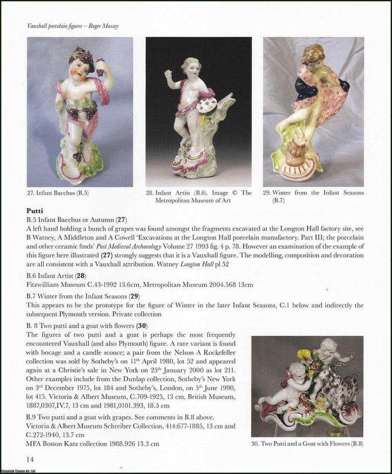 Item #513730 Vauxhall Porcelain Figures. An original article from the English Ceramic Circle,...