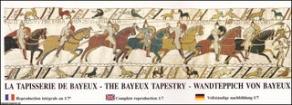 The Bayeux Tapestry. Text is in English, French & German. NORMAN INVASION.