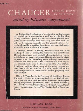Chaucer : Modern Essays in Criticism.