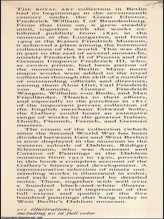 The Berlin Museum : Paintings in the Picture Gallery, Dahlem - West Berlin.