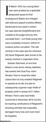 Rot at the Core : The Serious Crimes of a Detective Sergeant, D.S. Derek Ridgewell.