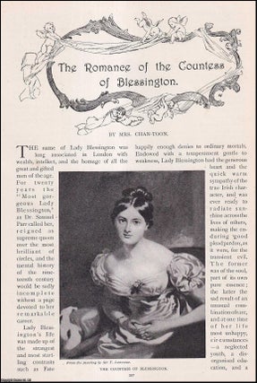 Item #514082 The Romance of the Countess of Blessington. By Mrs. Chan-Toon. An uncommon original...