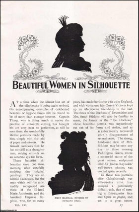 Item #514087 Beautiful Women in Silhouette : The Duchess of Devonshire ; Mrs. Siddons ; The...
