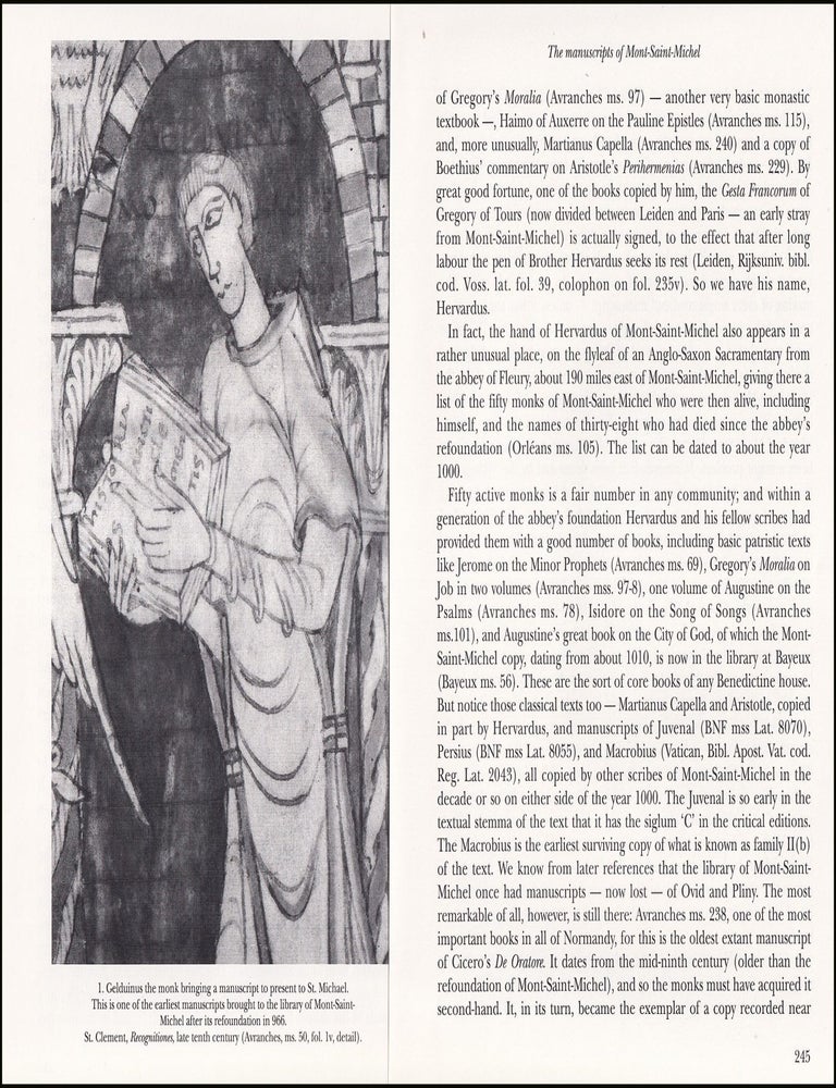 Item #514566 The Manuscripts of Mont-Saint-Michel. An original article from Bulletin du...