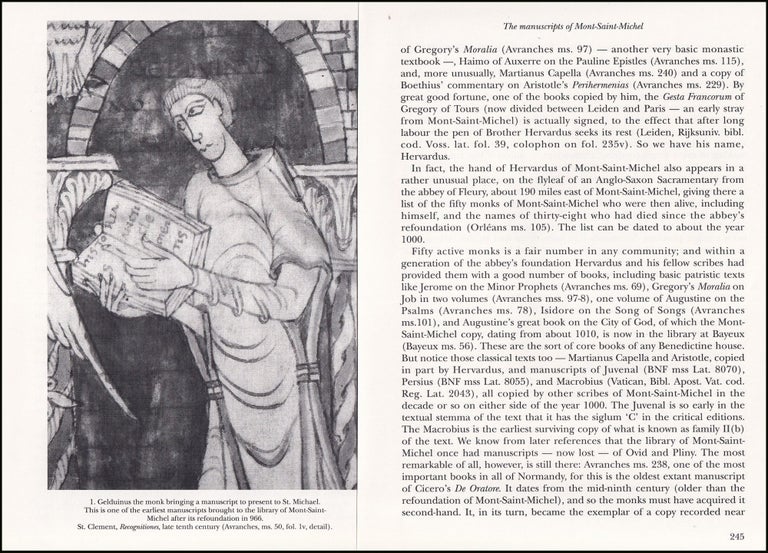 Item #514566 The Manuscripts of Mont-Saint-Michel. An original article from Bulletin du...
