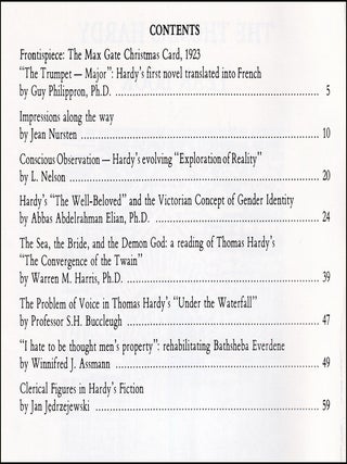 Hardy's The Well-Beloved and the Victorian Concept of Gender Identity, by Abbas Abdelrahman Elian, Ph.D. & more. An article in the complete issue of The Thomas Hardy Year Book : No. 20.