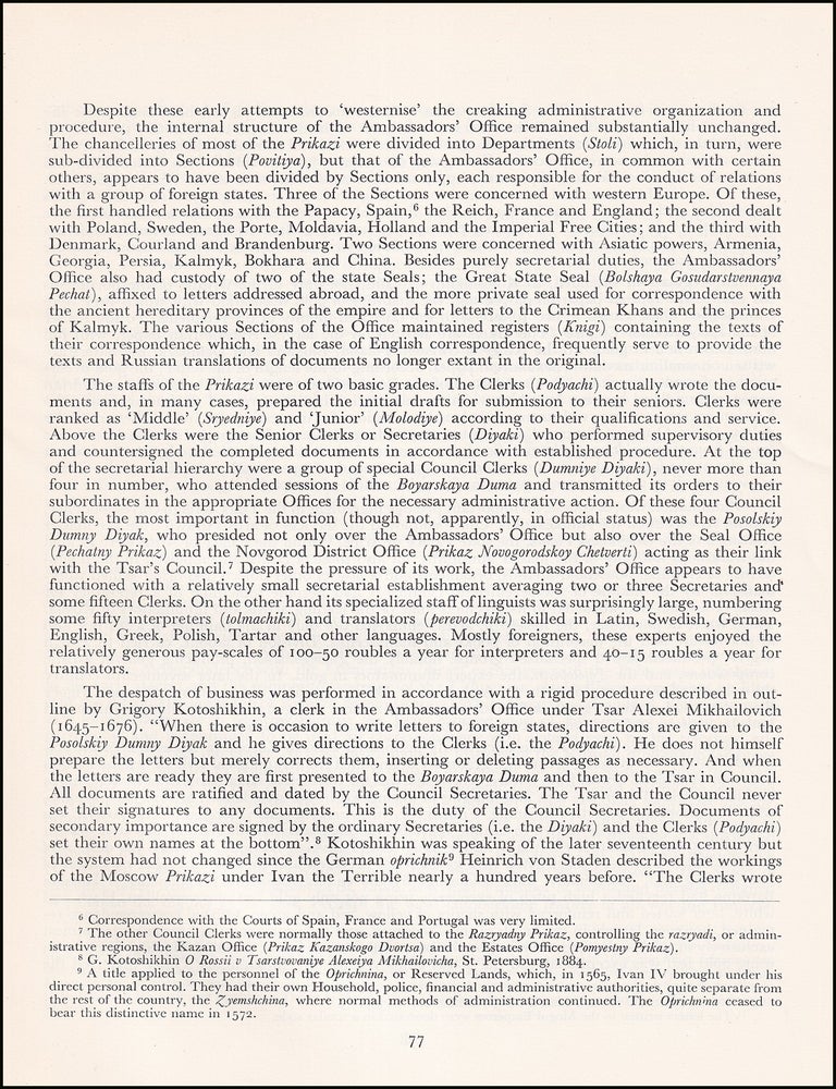 Item #514600 A Russian Royal Letter of 1682. An original article from the Journal of the Society...