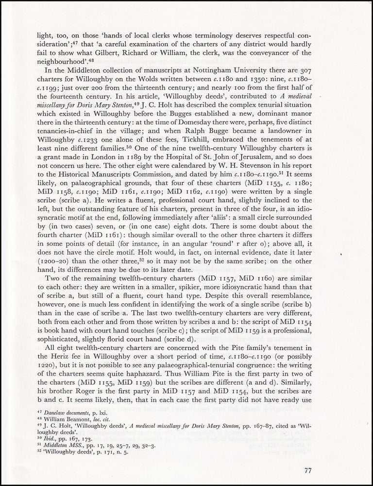 Item #514607 Medieval Charters : the last witness. An original article from the Journal of the...