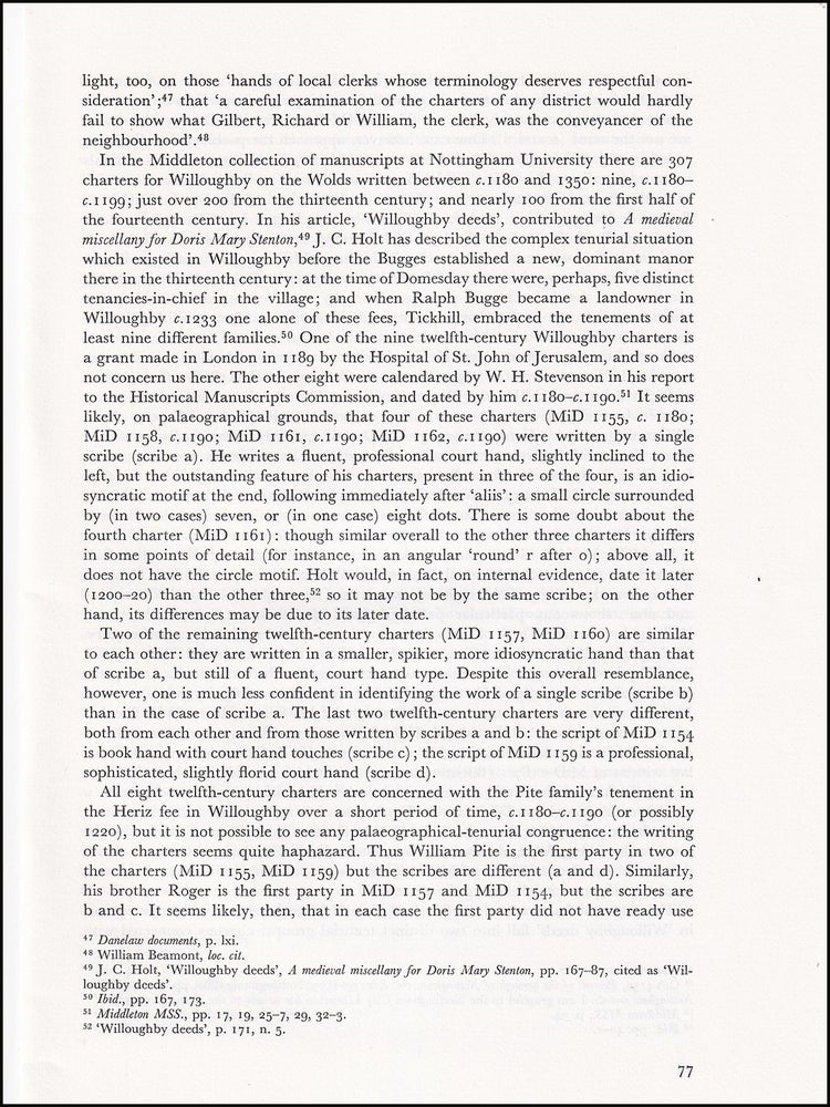 Item #514607 Medieval Charters : the last witness. An original article from the Journal of the...