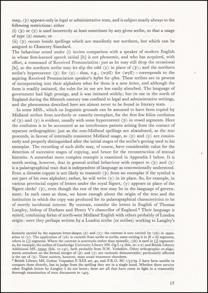 Item #514611 The Letters & in later Middle English, and some related...