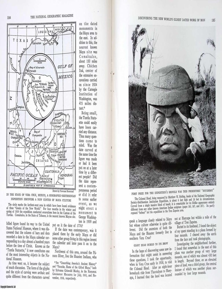 Item #514790 A Maya Monument Inscribed 291 B.C. is Unearthed in Mexico Near a Huge Stone Head by...