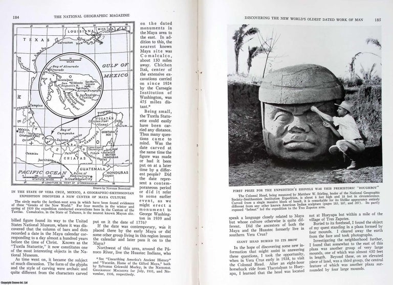 Item #514790 A Maya Monument Inscribed 291 B.C. is Unearthed in Mexico Near a Huge Stone Head by...