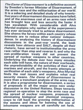The Game of Disarmament : How the United States and Russia Run the Arms Race.