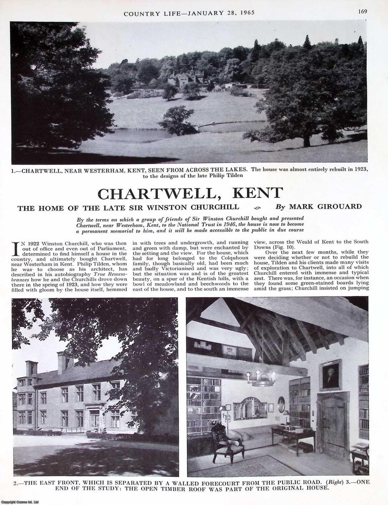 Item #515042 Chartwell, Kent. The Home of the Late Sir Winston Churchill. Several pictures and...