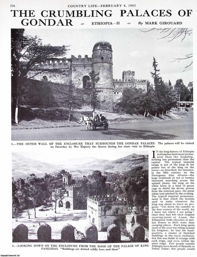 Item #515043 Ethiopia : The Crumbling Palaces of Gondar. Several pictures and accompanying text,...