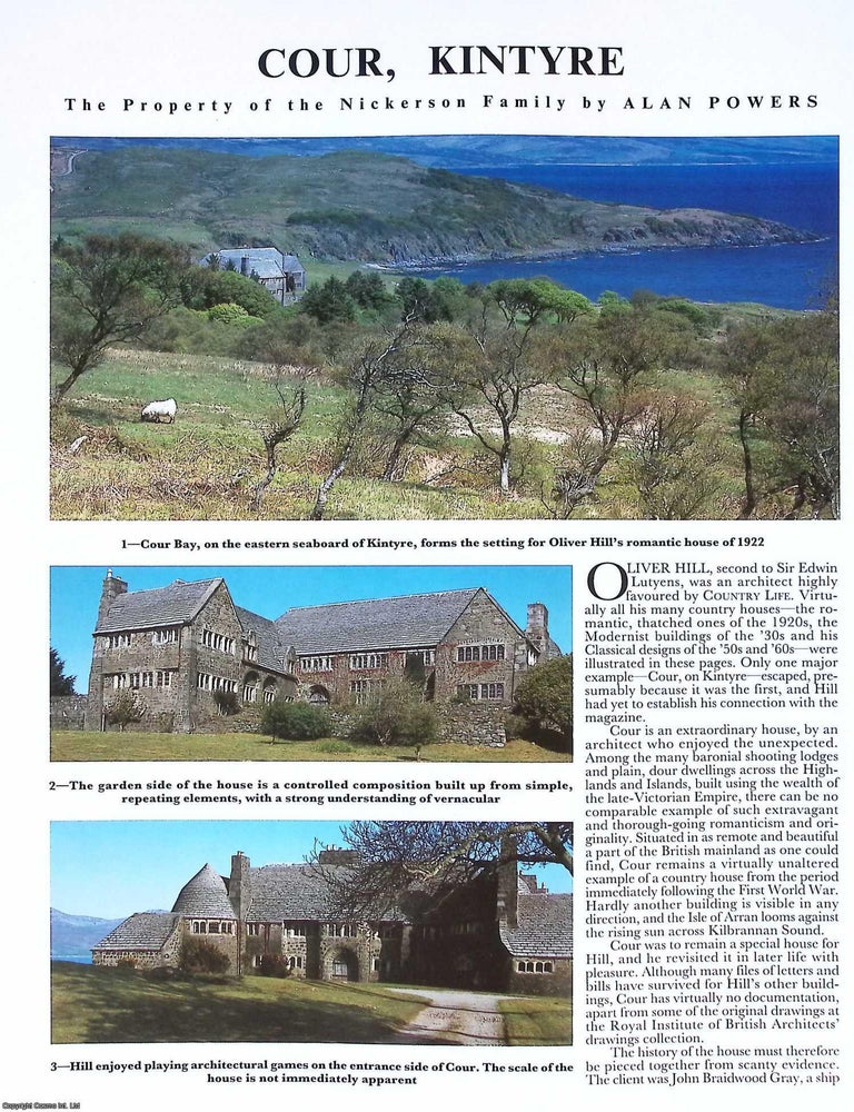 Item #515183 Cour, Kintyre. The Property of the Nickerson Family. Several pictures and...