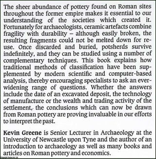 Roman Pottery : Interpreting The Past.