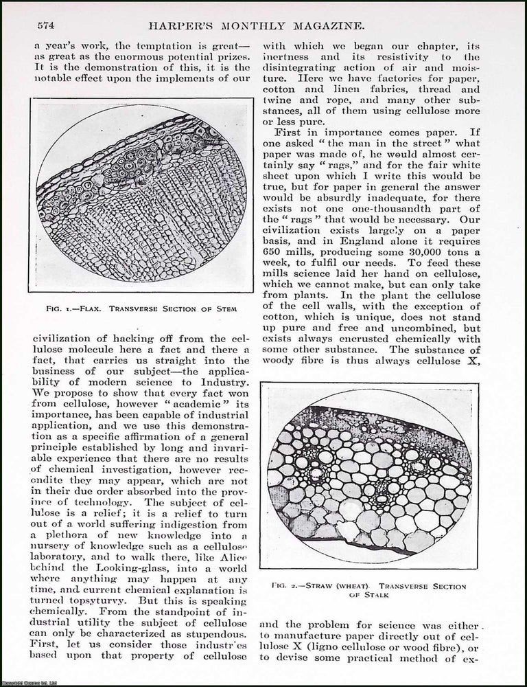 Item #515598 The Wonders of Cellulose. By Robert Kennedy Duncan, Professor of Industrial...