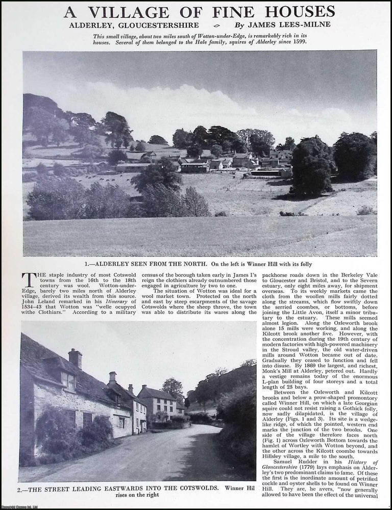 Item #515770 Alderley, Gloucestershire : A Village of Fine Houses. By James Lees-Milne. Several...