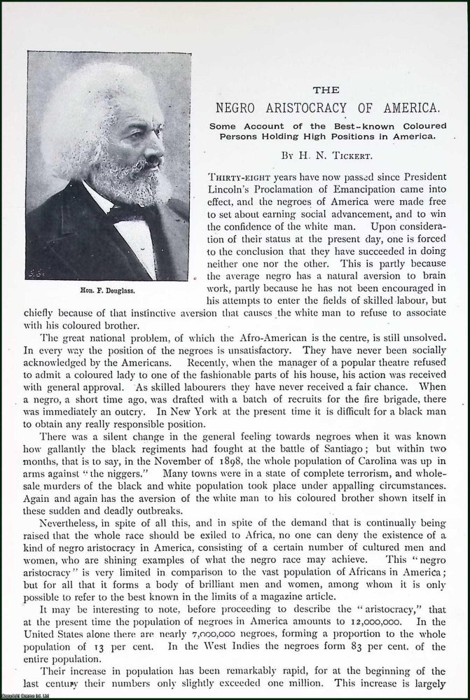 Item #516026 The Negro Aristocracy of America : Thomas Fortune ; Daniel hale Williams ; Henry O....