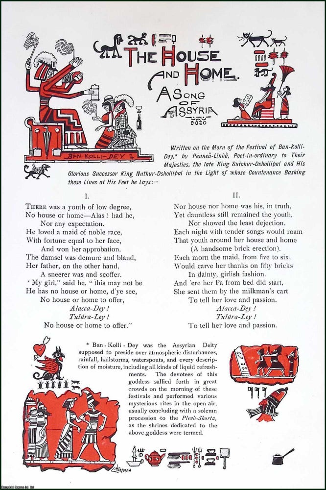 Item #516071 The House & Home : A Song of Assyria. Illustrated in colour. An original article...