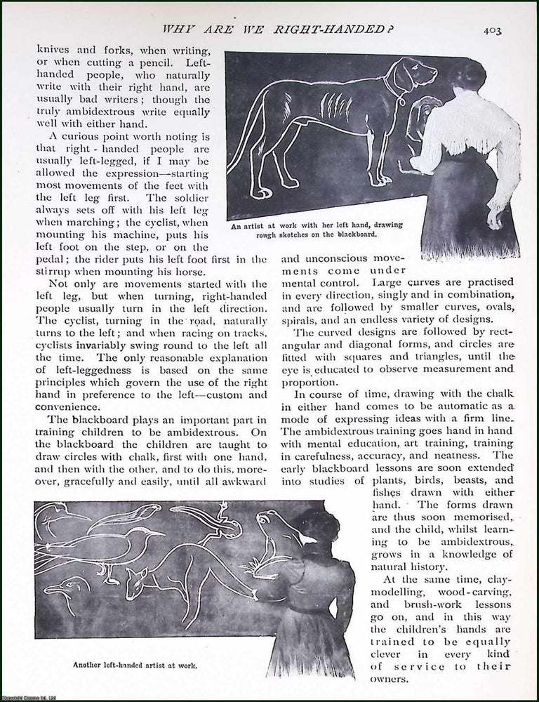 Item #516124 Why are we Right Handed ? Pointing out the Advantages of Ambidexterity, &...
