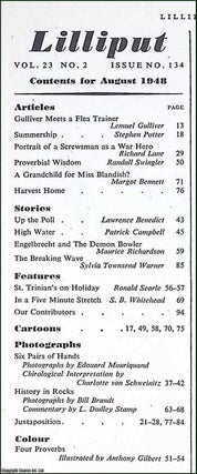 Lilliput Magazine. August 1948. Vol.23 no.2 Issue no.134. Ronald Searle St Trinian drawings, Bill Brandt photographs, and other pieces.