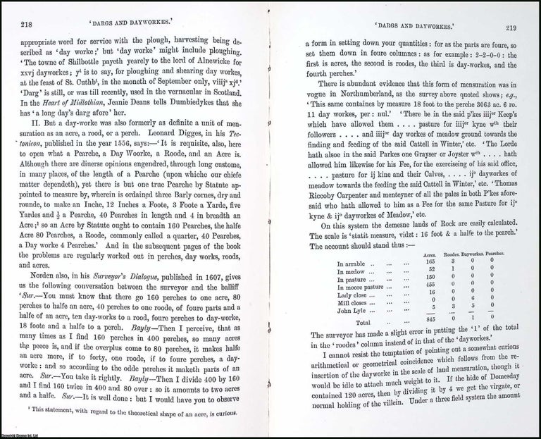 Item #516563 Dargs & Dayworkes : The amount of work done in one day. By The Earl Percy,...