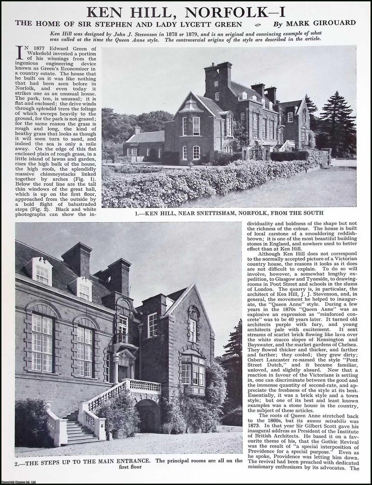 Item #516581 Ken Hill, Norfolk. Designed by John J. Stevenson. The Home of Sir Stephen & Lady...