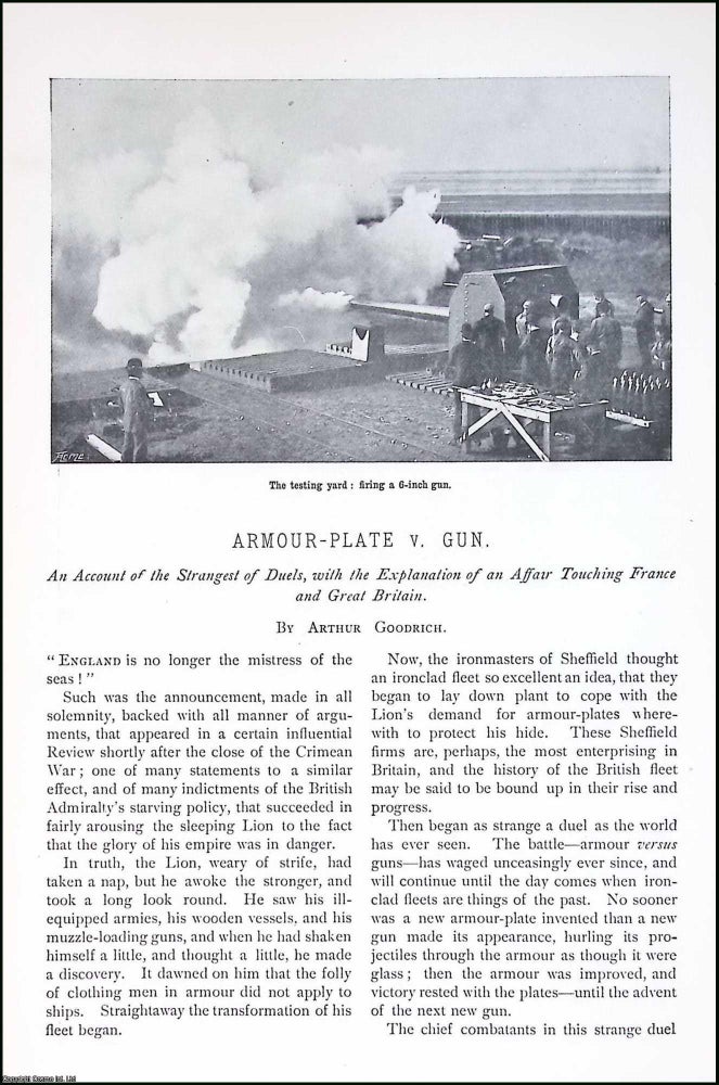 Item #516969 Armour-Plate v. Gun : An Account of the Strangest of Duels, with the Explanation of...
