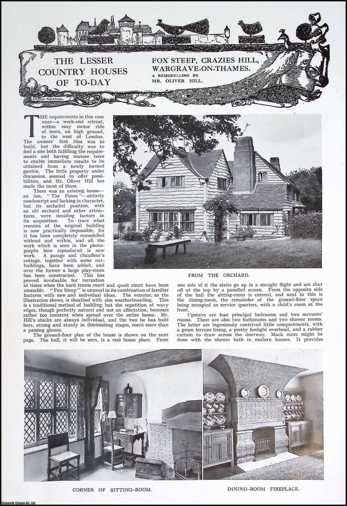 Item #517195 Fox Steep, Crazies Hill, Wargrave-on-Thames. A Remodelling by Mr. Oliver Hill....