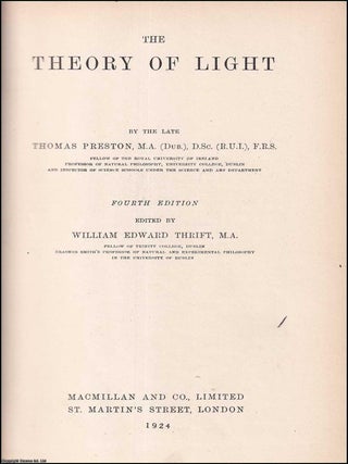 The Theory of Light.
