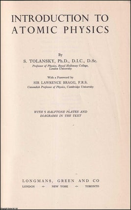 Introduction to Atomic Physics.