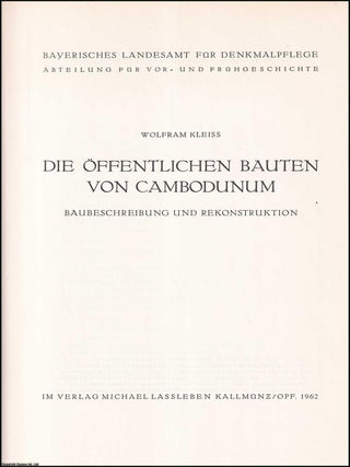Die offentlichen Bauten von Cambodunum : Baubeschreibung und Rekonstruktion.