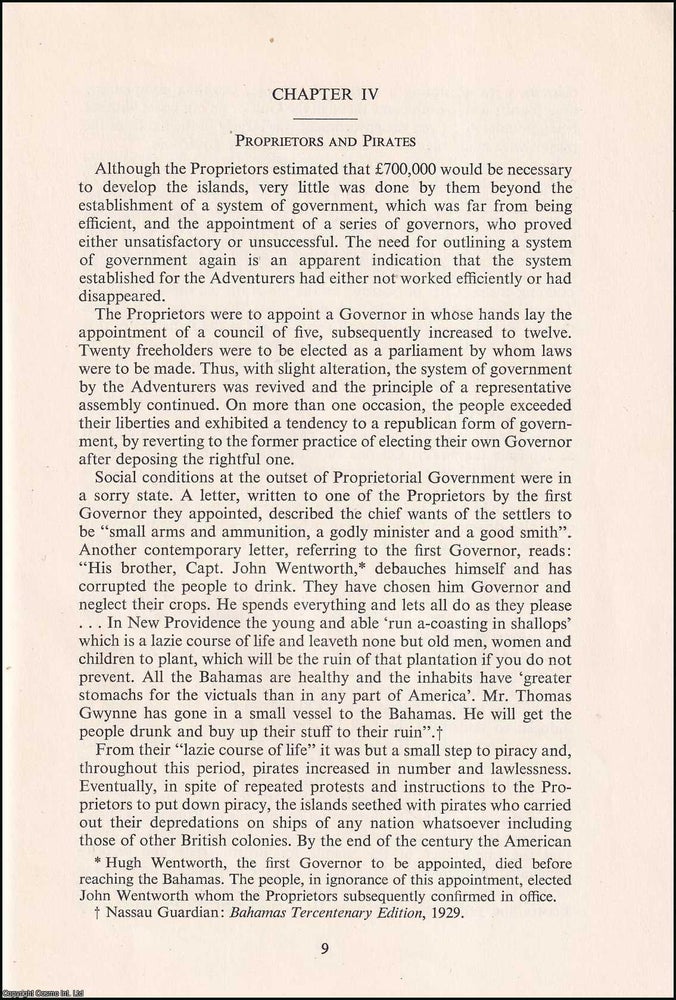 Item #517919 A Short History of the Bahamas. M. Sc. A. Deans Peggs, Ph D., M. Ed