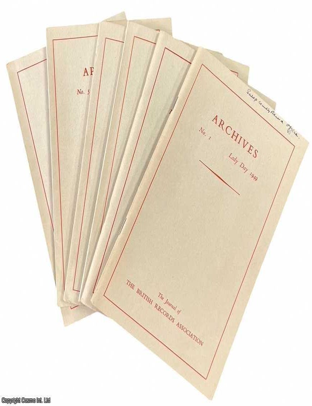 Item #518006 Archives : The Journal of the British Records Association. 6 issues. No. 1-6,...