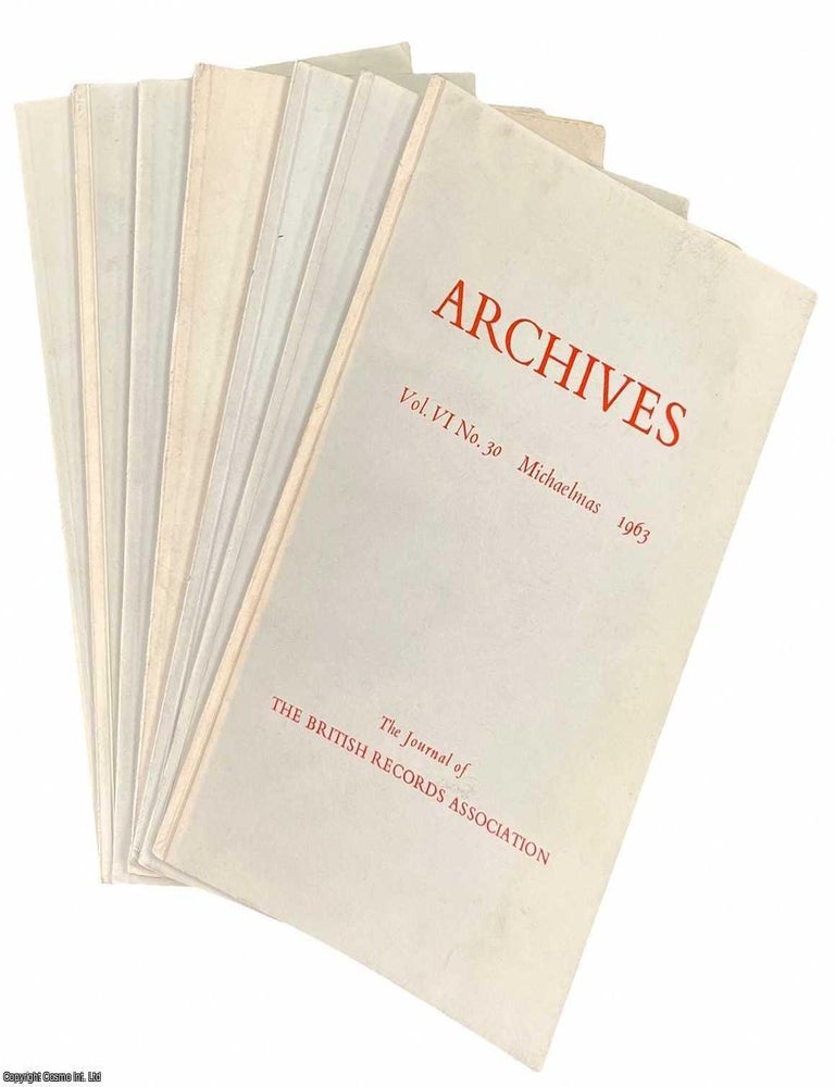 Item #518009 Archives : The Journal of the British Records Association. 7 issues. No. 30-36,...