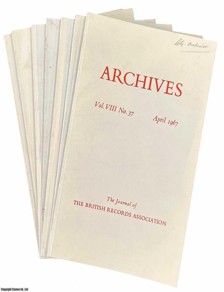 Item #518010 Archives : The Journal of the British Records Association. 7 issues. No. 37-41 &...