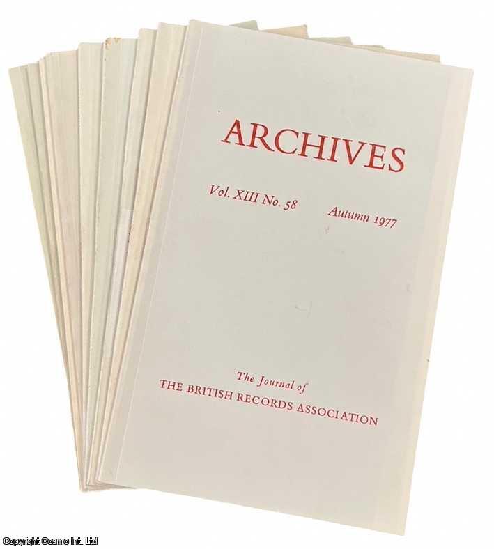 Item #518012 Archives : The Journal of the British Records Association. 9 issues. No. 58-60 ;...