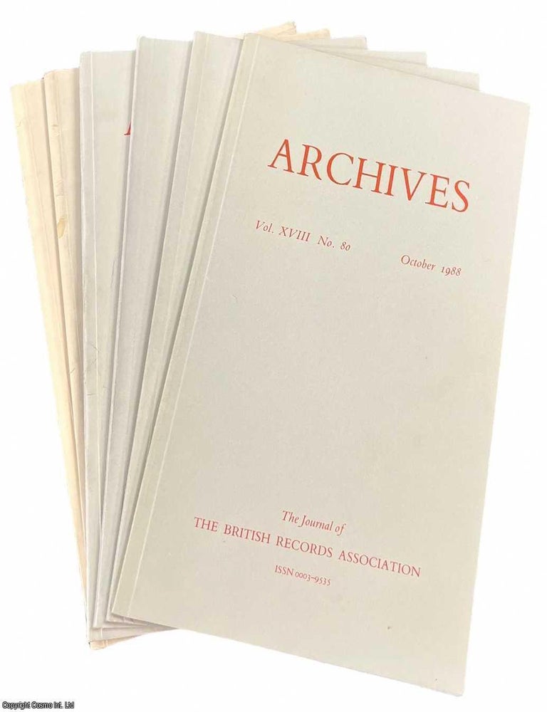 Item #518013 Archives : The Journal of the British Records Association. 7 issues. No. 67-68 ;...