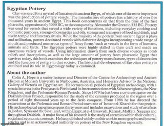 Egyptian Pottery.