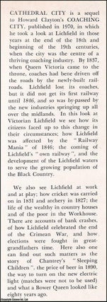 Cathedral City : A look at Victorian Lichfield.