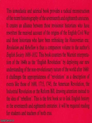 Revolution & Rebellion : State & Society in England in the Seventeenth & Eighteenth Centuries.