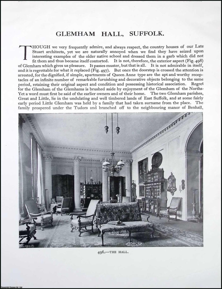 Item #518427 Glemham Hall, Suffolk. Originally constructed for Sir Henry Glemham. Several...