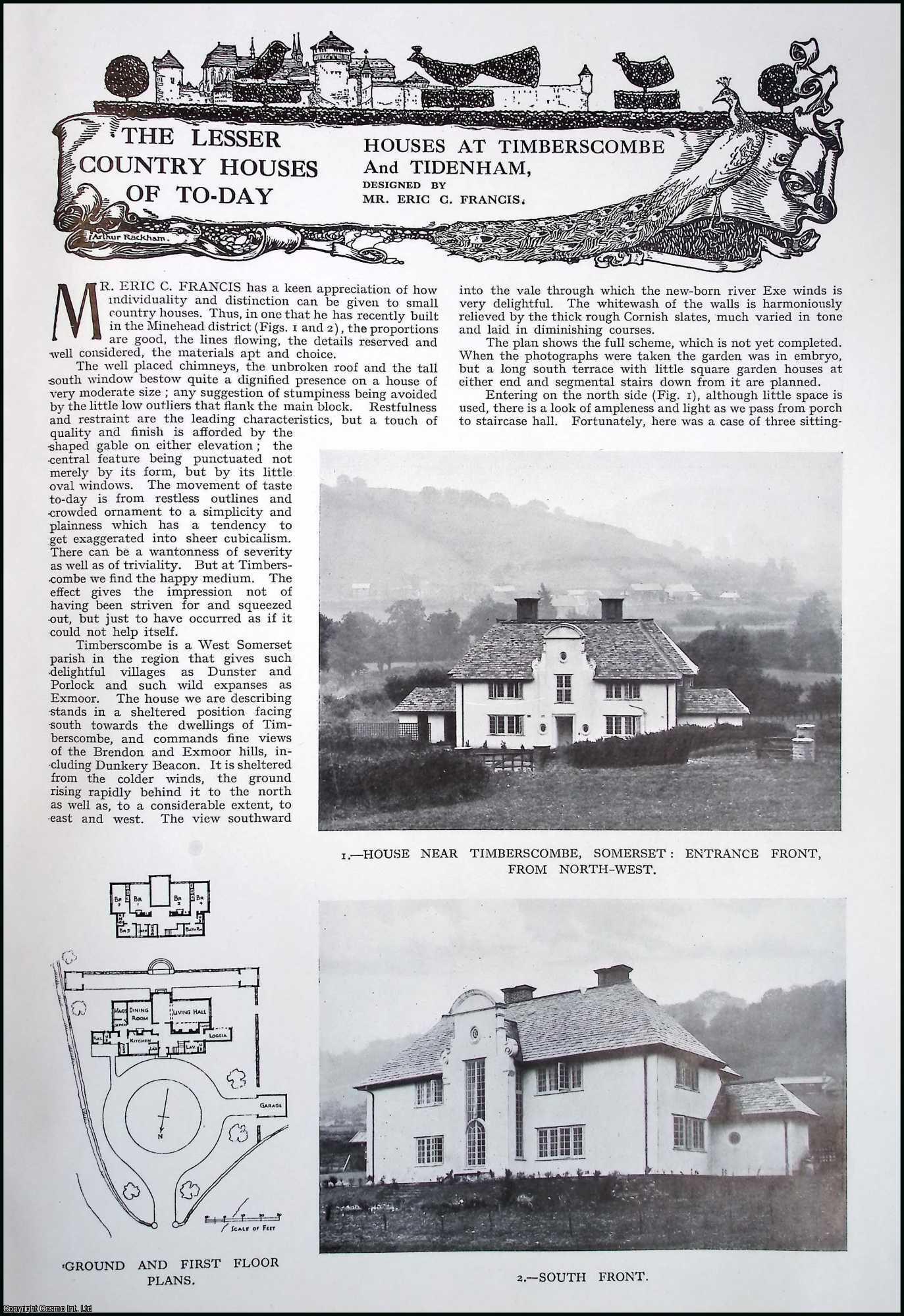 Houses at Timberscombe & East Cliff, Tidenham. Designed by Mr. Eric C ...